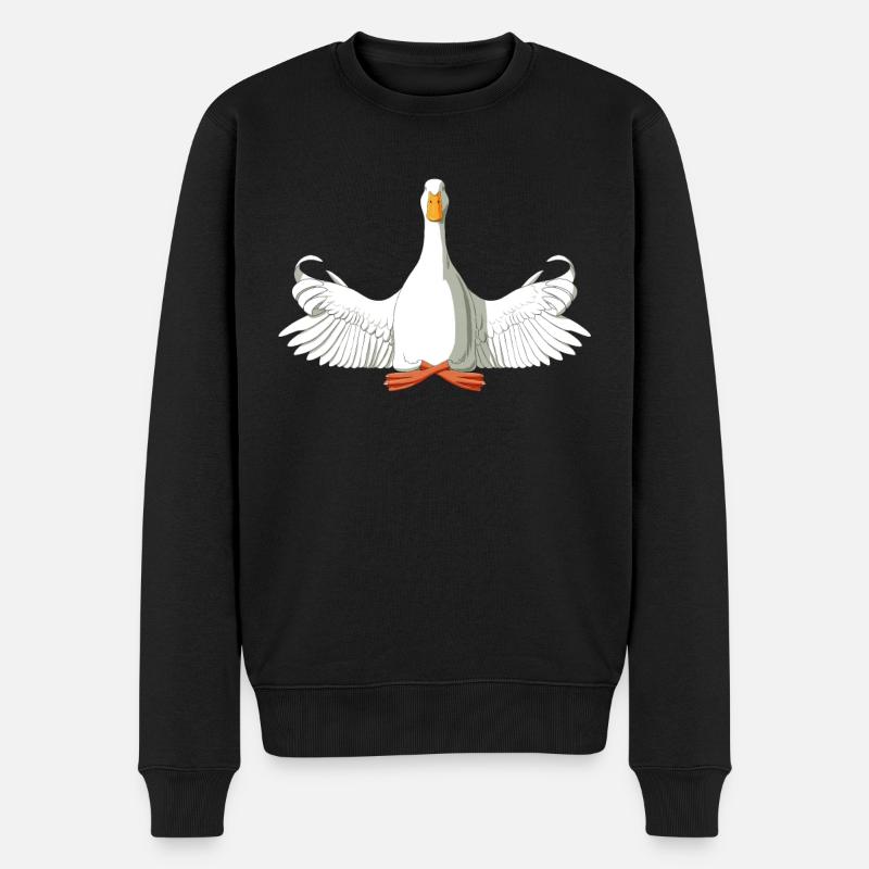 Canard méditant - Pull Premium bio Homme - noir