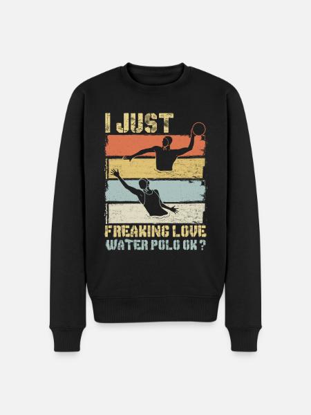 Wasserball Spruch - Männer Premium Bio Pullover - Schwarz