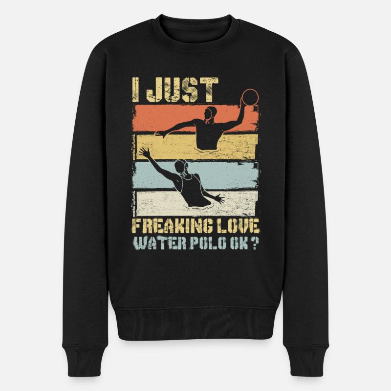 Water-polo disant - Pull Premium bio Homme - noir