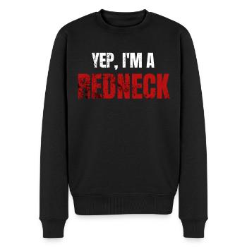Redneck Sprüche - Männer Premium Bio Pullover - Schwarz - Vorne - Nico (187cm)