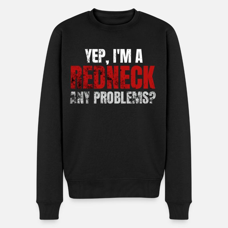 Dictons Redneck - Pull Premium bio Homme - noir