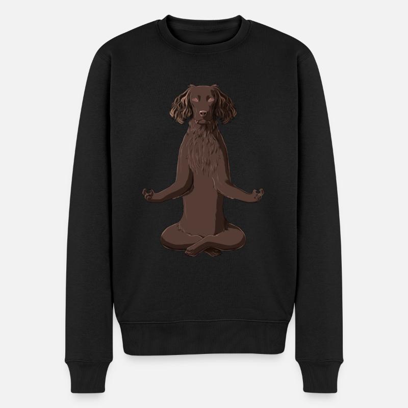 Chien de garde allemand méditant - Pull Premium bio Homme - noir