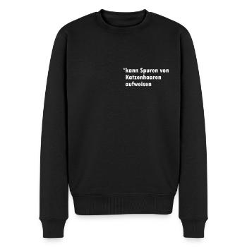 Katze lustige Katzen Geschenkidee Katzenhaare - Männer Premium Bio Pullover - Schwarz - Vorne - Nico (187cm)