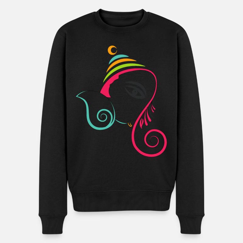 Ganesh Chaturthi - Männer Premium Bio Pullover - Schwarz