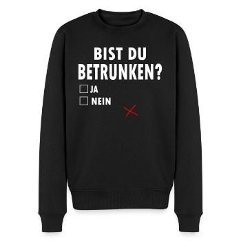Lustige Bier Sprüche Party Sprüche Betrunken Feier - Männer Premium Bio Pullover - Schwarz - Vorne - Nico (187cm)
