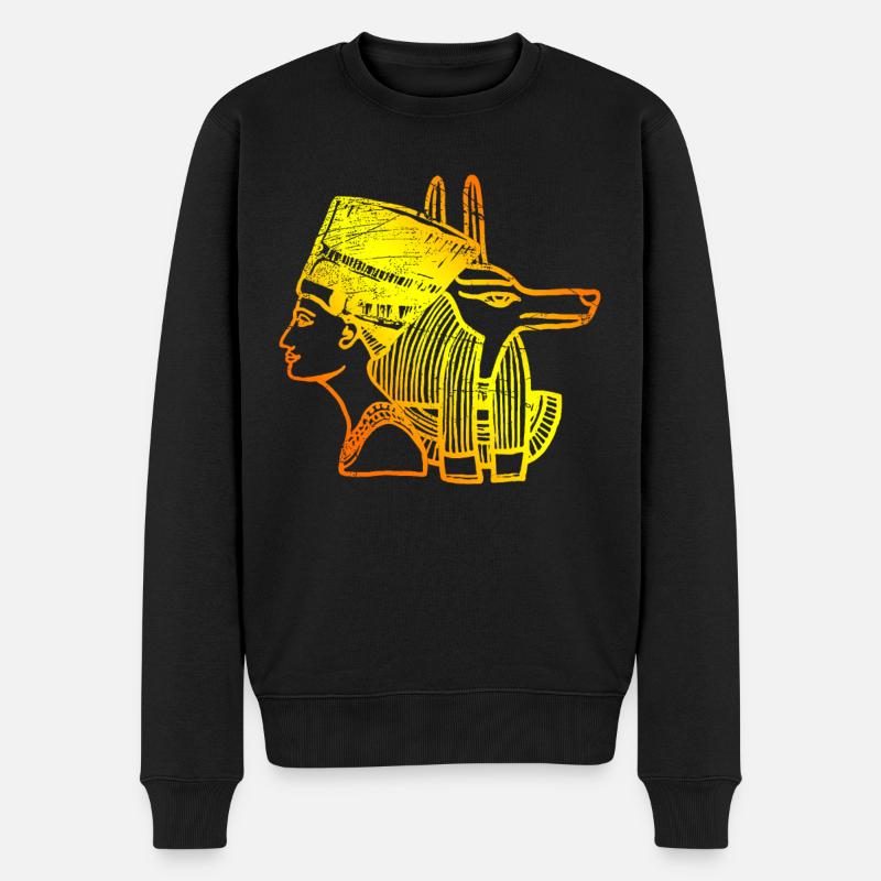 Ägypten Urlaub Pyramiden Sphinx Archäologie Symbol - Männer Premium Bio Pullover - Schwarz