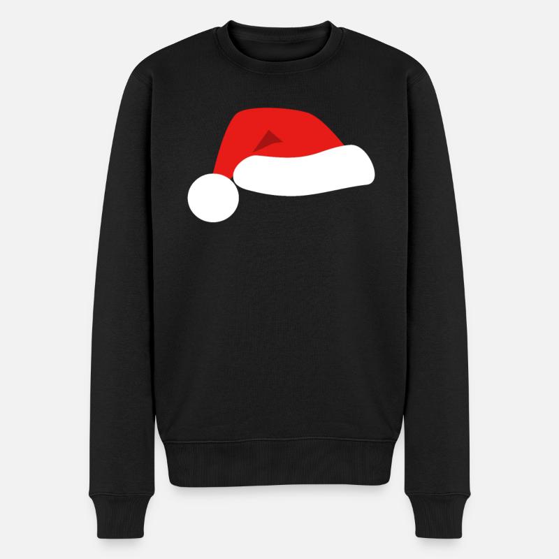 Père Noël, Noël, chapeau - Pull Premium bio Homme - noir