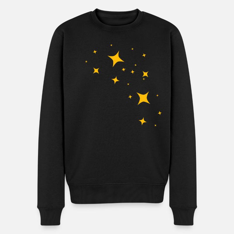 Étoile étoiles étoile filante lune - Pull Premium bio Homme - noir