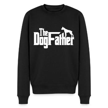 Le chien père - Pull Premium bio Homme - noir - Devant - Nico (187cm)