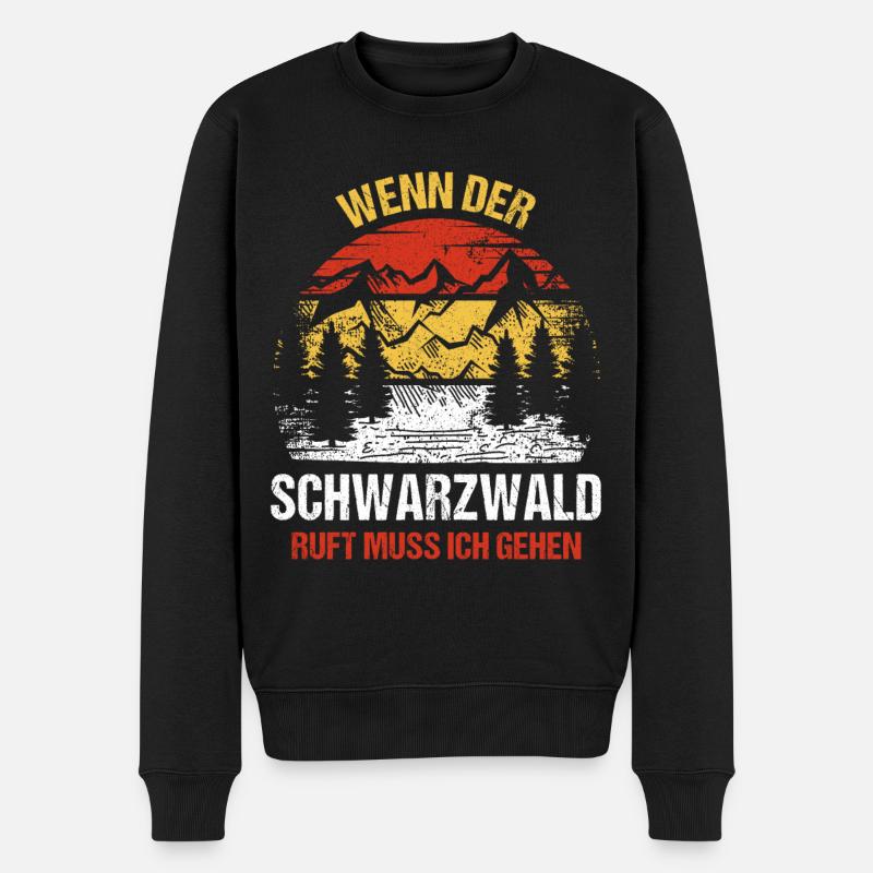 Schwarzwald Schwarzwälder Geschenk - Männer Premium Bio Pullover - Schwarz