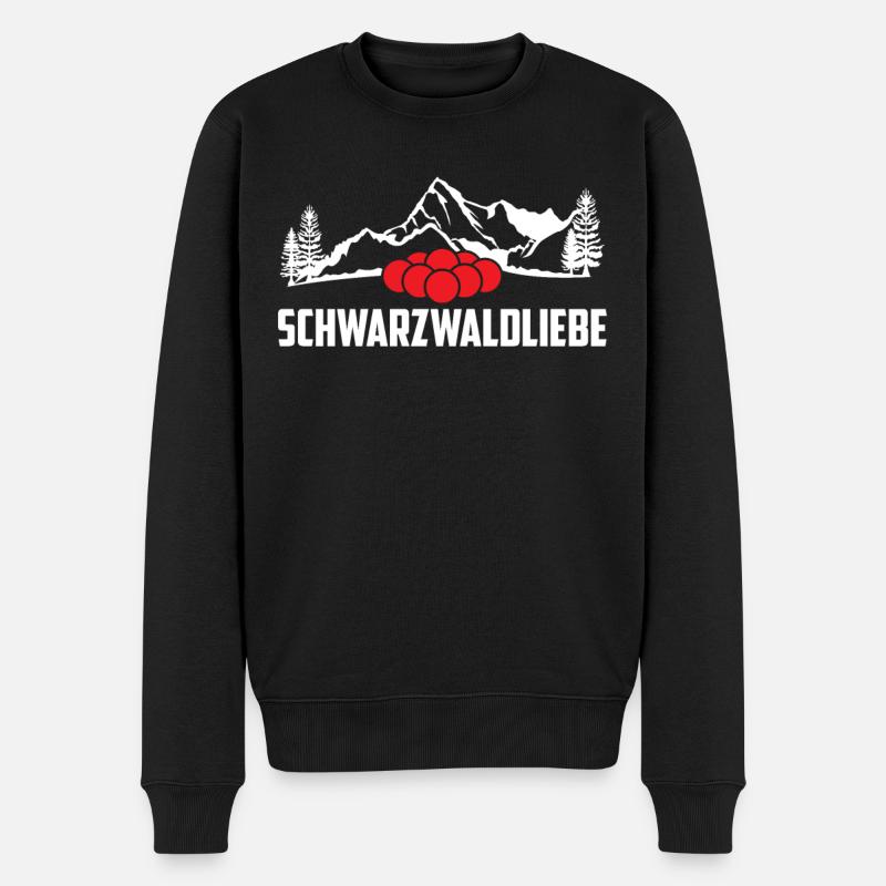 Schwarzwaldliebe Schwarzwald - Männer Premium Bio Pullover - Schwarz