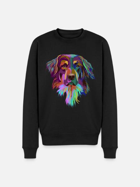 Splash Hovawart Dog - Men's Premium Organic Jumper - black