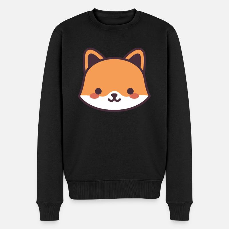 Fox kawaii - Men's Premium Organic Jumper - black