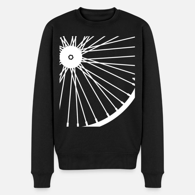 Fahrrad Abstrakt Radfahren Geschenkidee - Männer Premium Bio Pullover - Schwarz