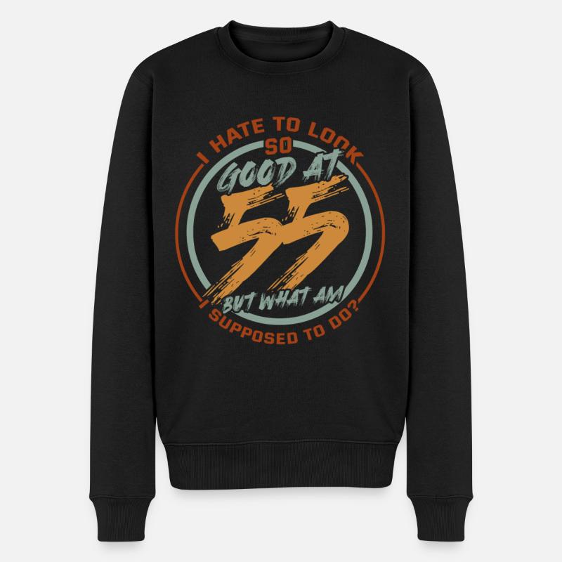 55e anniversaire - Pull Premium bio Homme - noir