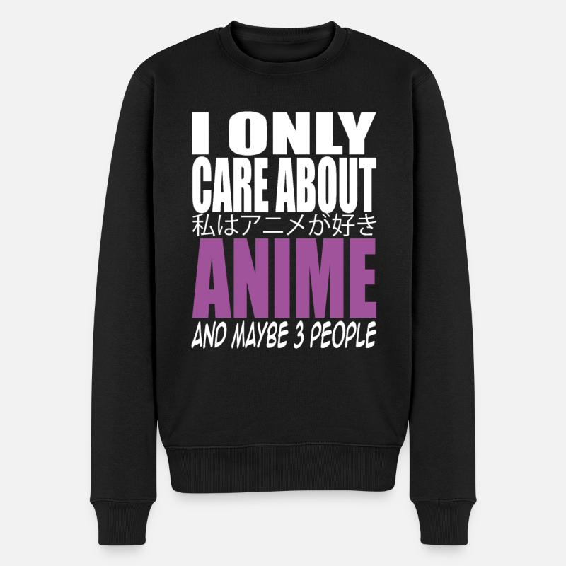 Anime - Männer Premium Bio Pullover - Schwarz