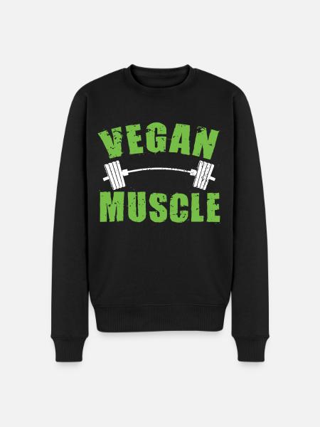 Vegan Bodybuilding Muscles Training Gym - Men's Premium Organic Jumper - black