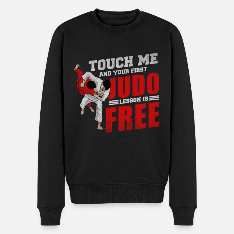 Judo - Männer Premium Bio Pullover - Schwarz