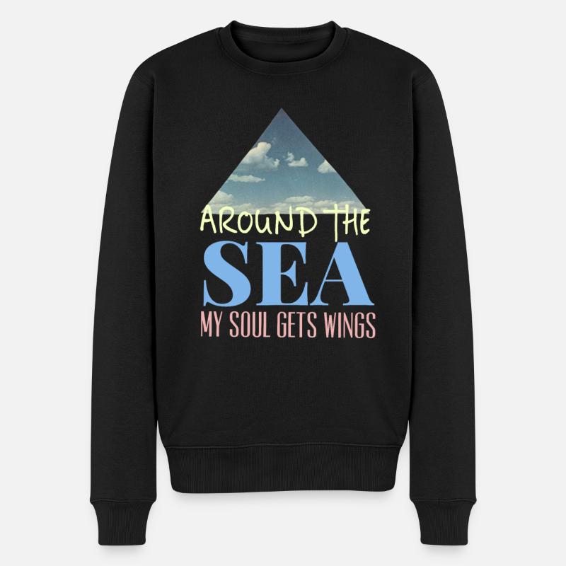 Mer - Pull Premium bio Homme - noir