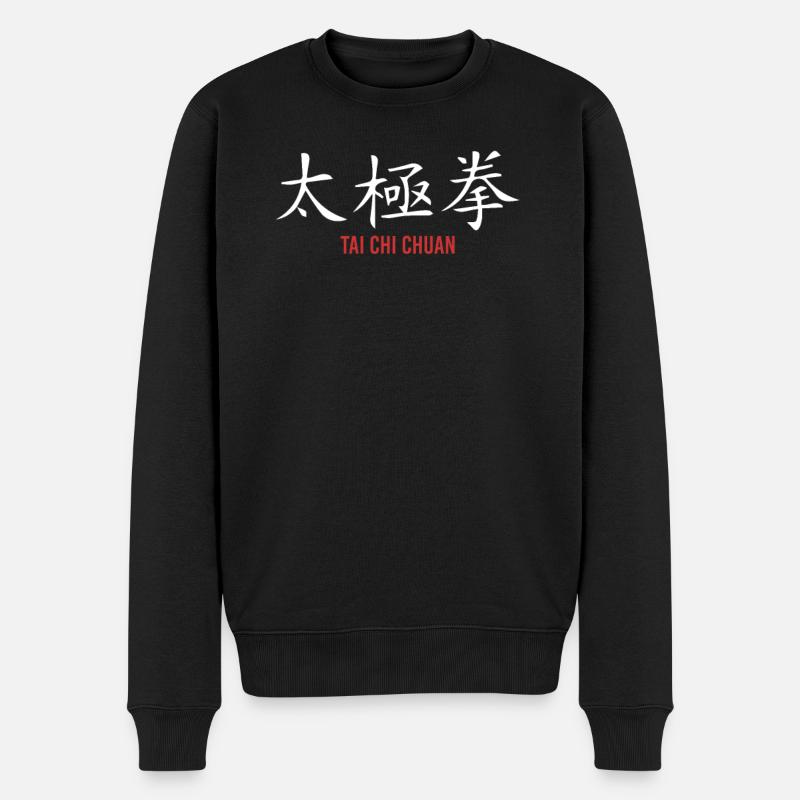Tai Chi Chuan Yin Yang - Pull Premium bio Homme - noir