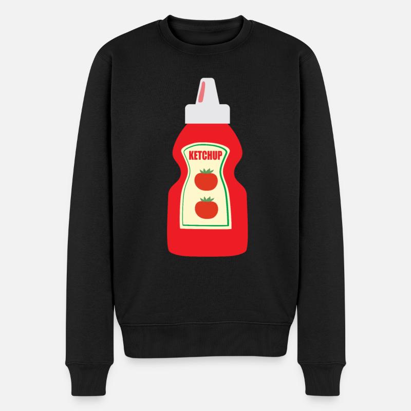 Ketchup - Männer Premium Bio Pullover - Schwarz