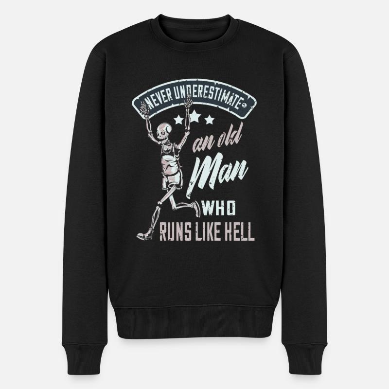 En cours d'exécution sport en cours d'exécution drôle disant coureur vieil homme - Pull Premium bio Homme - noir