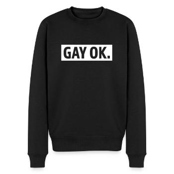 Gay OK - Pull Premium bio Homme - noir - Devant - Nico (187cm)