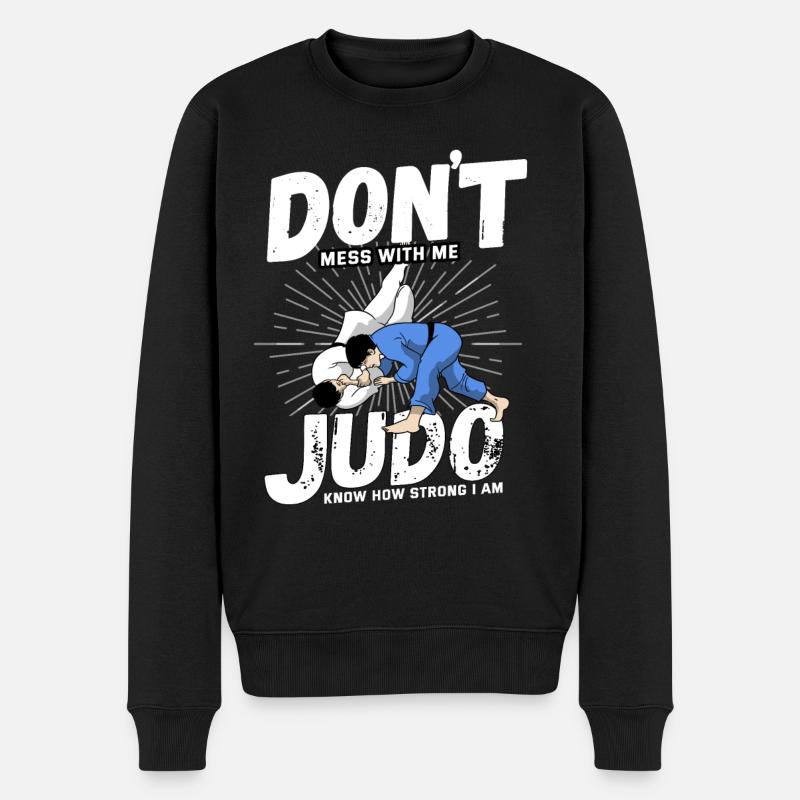 Judo - Männer Premium Bio Pullover - Schwarz