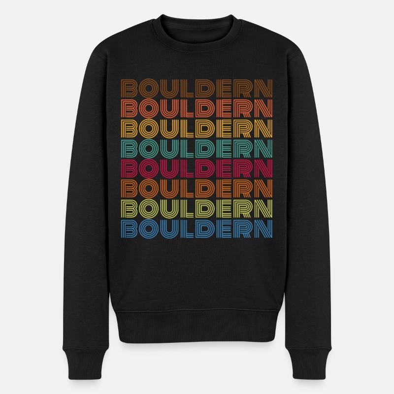 Bouldern - Männer Premium Bio Pullover - Schwarz