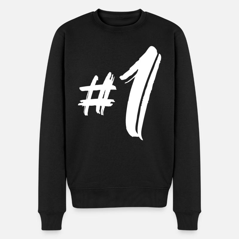 numéro 1 - Pull Premium bio Homme - noir