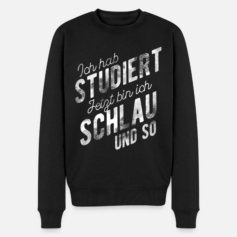 Studienabschluss Bachelor Abschluss Master - Männer Premium Bio Pullover - Schwarz