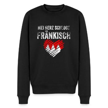 Fränkisches Wappen Franke Fränkisch Oberfranken Lu - Männer Premium Bio Pullover - Schwarz - Vorne - Nico (187cm)