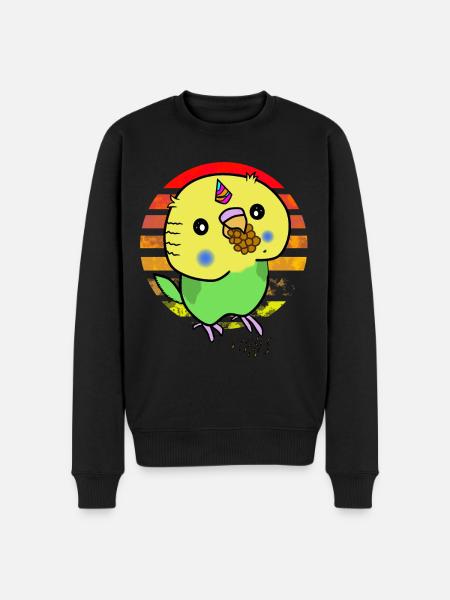 Budgie unicorn - Men's Premium Organic Jumper - black