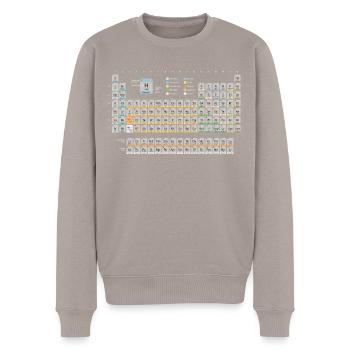 Tableau périodique chimiste nerd chimie geek - Pull Premium bio Homme - taupe - Devant - Nico (187cm)