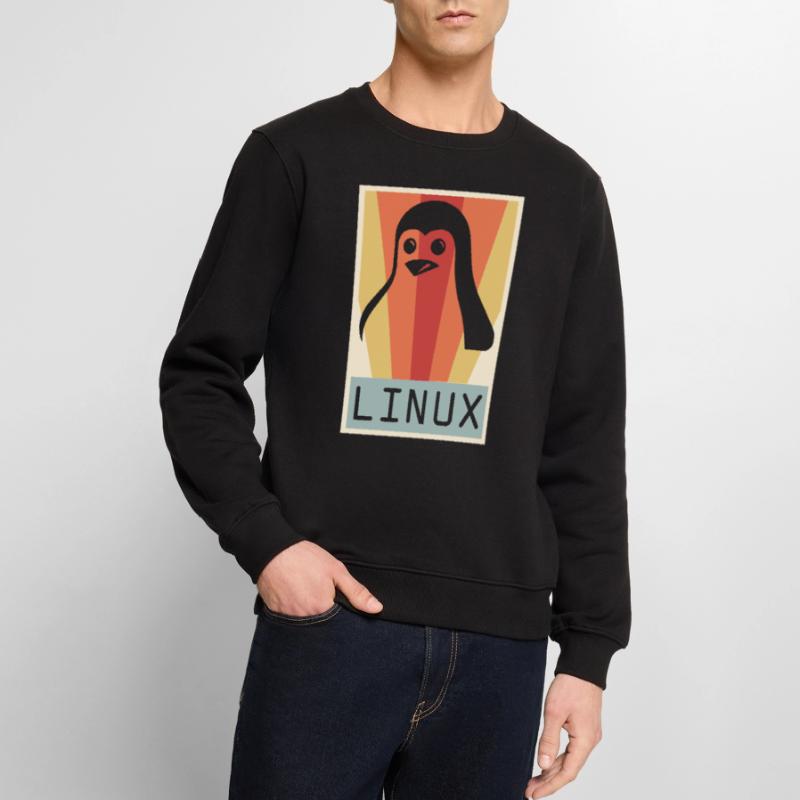 Geek Linux Pinguin PC Nerd IT Experte Männer Premium Bio Pullover