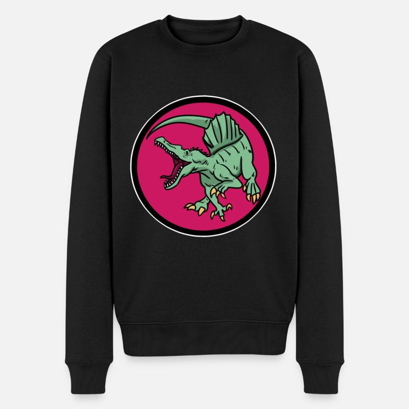 Logo Dino - Pull Premium bio Homme - noir