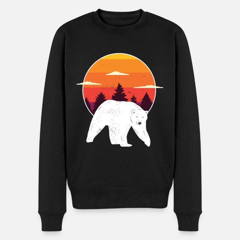 Eisbär Eisbären Shirt für Eisbärliebhaber - Männer Premium Bio Pullover - Schwarz