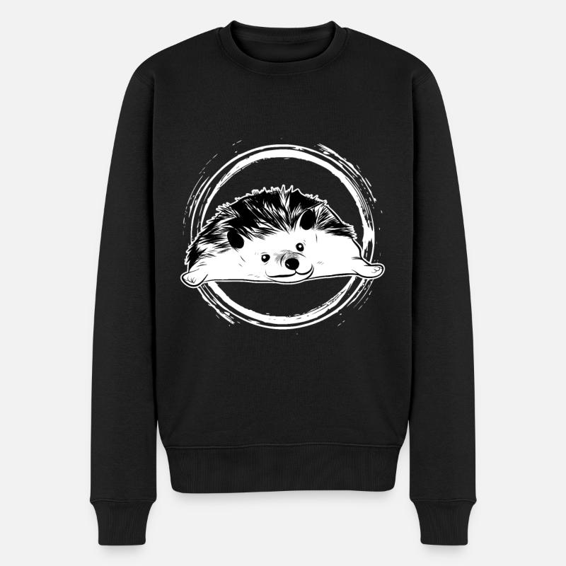 Igel - Männer Premium Bio Pullover - Schwarz