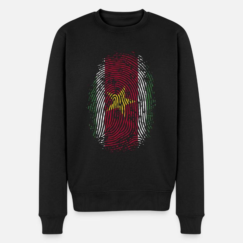 TEAM SURINAME - Männer Premium Bio Pullover - Schwarz