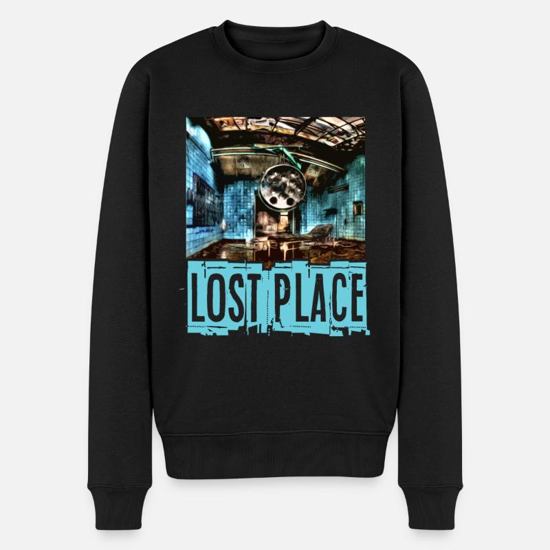 Lost Places Geschenk Urban Exploration Urbex - Männer Premium Bio Pullover - Schwarz