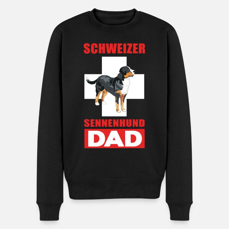 Schweizer Sennenhund Geschenkidee Hund - Männer Premium Bio Pullover - Schwarz