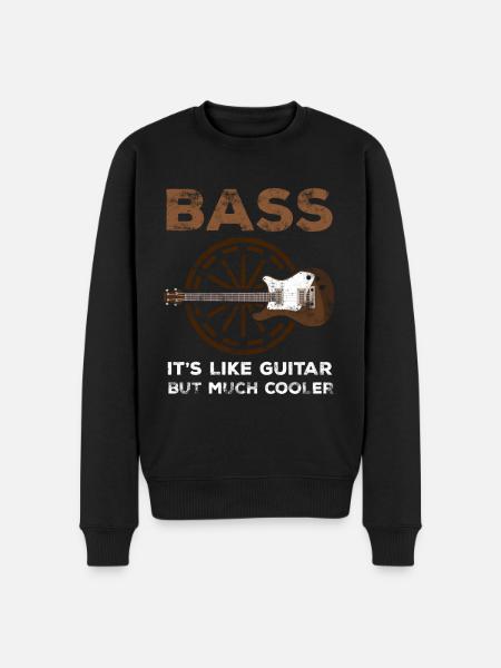 Bass guitar cool bass player bass player musician - Men's Premium Organic Jumper - black