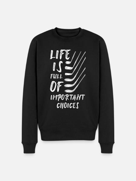 Golf gift - Men's Premium Organic Jumper - black