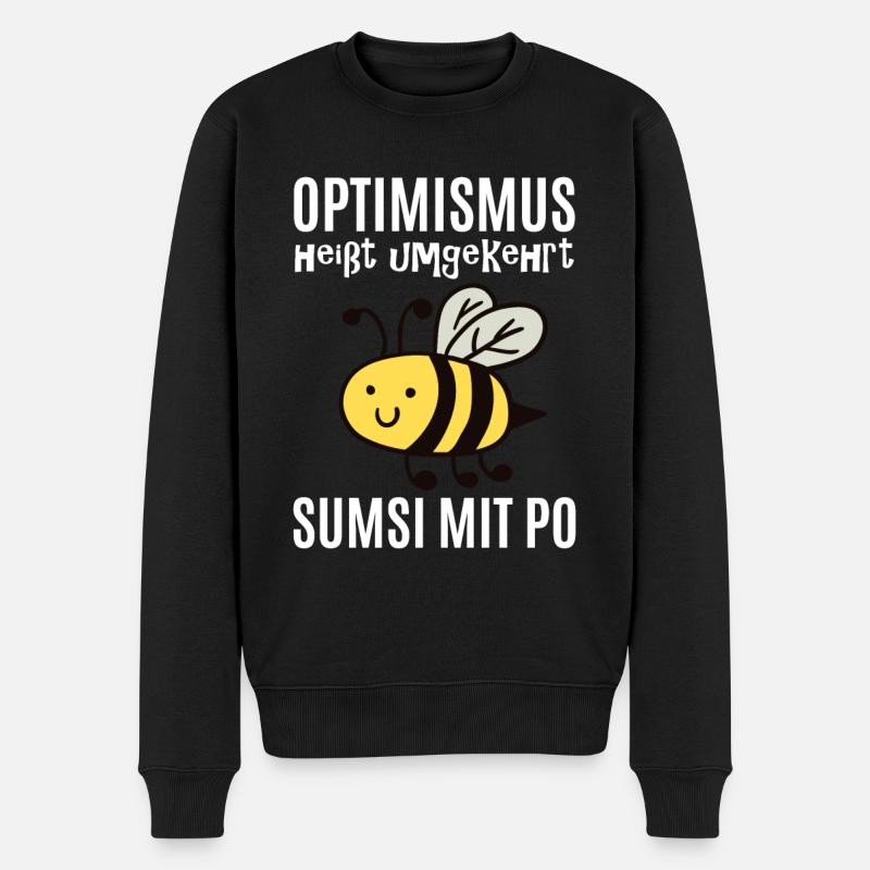 Sumsi Mit Po - Männer Premium Bio Pullover - Schwarz