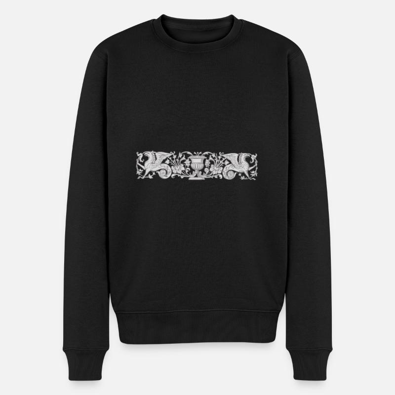 Vogel Greif, Fabelwesen - Männer Premium Bio Pullover - Schwarz
