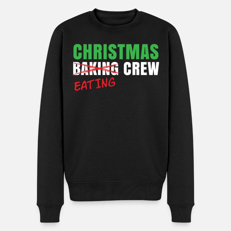 Weihnachten Essen Crew - Weihnachten Hemd - Männer Premium Bio Pullover - Schwarz