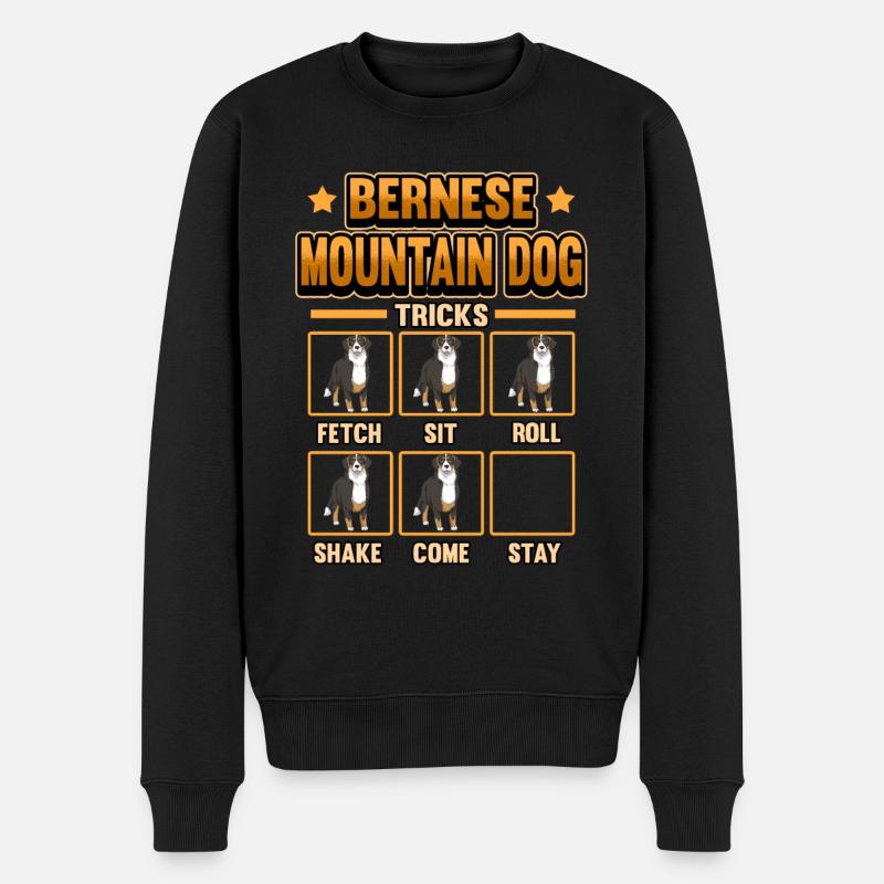 Chien Bouvier Bernois Drôle Trucs Cadeau - Pull Premium bio Homme - noir
