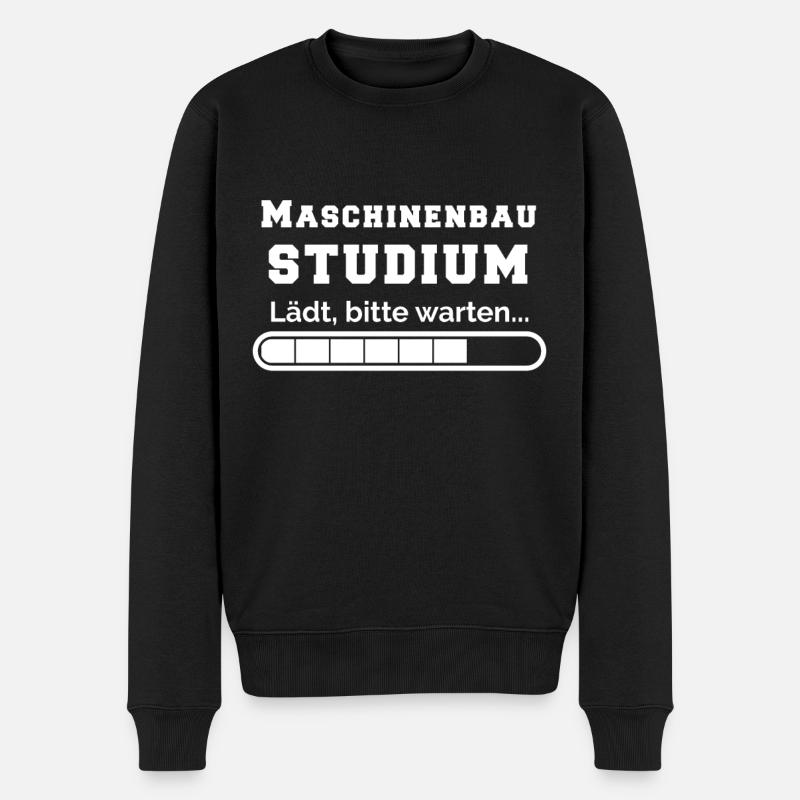 Maschinenbau Student Maschi Maschinenbau Studium - Männer Premium Bio Pullover - Schwarz