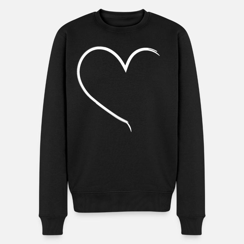 cœur - Pull Premium bio Homme - noir