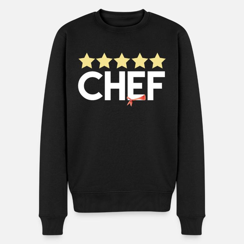 Sternekoch Geschenk - Männer Premium Bio Pullover - Schwarz